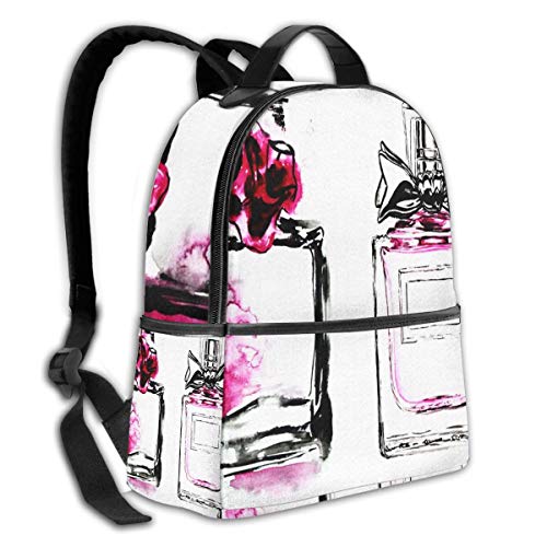 PEIGJH Mochilas Escolares Bolsa Daypack Mochila Tipo Casual para Niños y Niñas para Portátiles y Netbooks Botella de Perfume de Vidrio