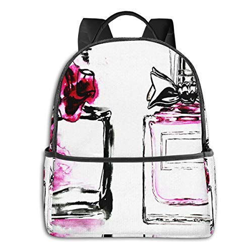 PEIGJH Mochilas Escolares Bolsa Daypack Mochila Tipo Casual para Niños y Niñas para Portátiles y Netbooks Botella de Perfume de Vidrio