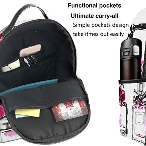 PEIGJH Mochilas Escolares Bolsa Daypack Mochila Tipo Casual para Niños y Niñas para Portátiles y Netbooks Botella de Perfume de Vidrio