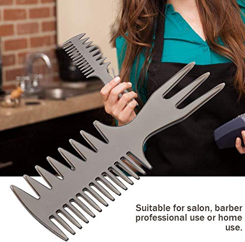 Peine para hombres, Dientes anchos y Herramienta de peluquería de horquilla para alisar bigotes y peinados con aceite(#2)