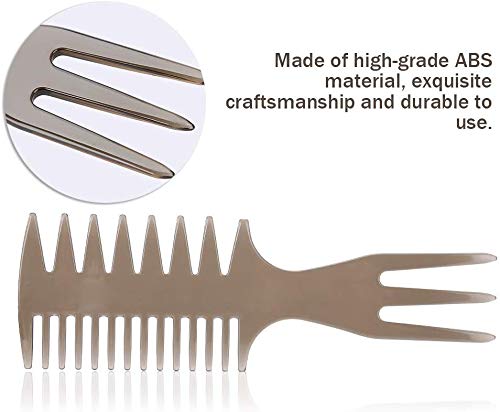Peine para hombres, Dientes anchos y Herramienta de peluquería de horquilla para alisar bigotes y peinados con aceite(#2)