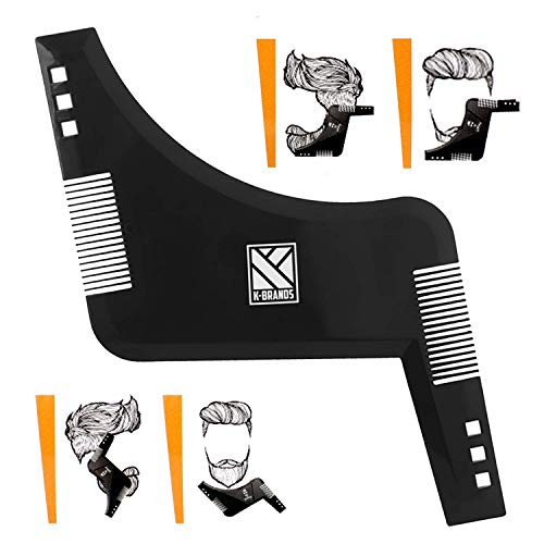 Peine y Plantilla Premium para el Modelado y Perfilado de la Barba K-Brands
