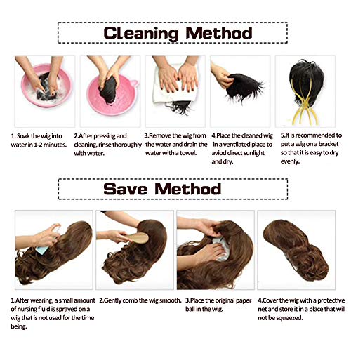 Peluca mujer Vino rojo Peluca larga ondulada rizada Cosplay Peluca para damas resistente (Vino rojo)