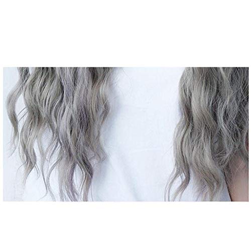 Peluca, pelo largo y rizado ondulado pelo de la onda grande conjunto flequillo aire pelo largo dulce lindo pelo largo y rizado