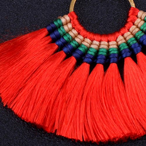 pendientes mujer largos Switchali Mujer Moda Exquisito Joyas de Pendientes Para Mujer joven 1 par Detalles Cruz Tragus Oído superior Cartílago Pendiente Piercing (Rojo)