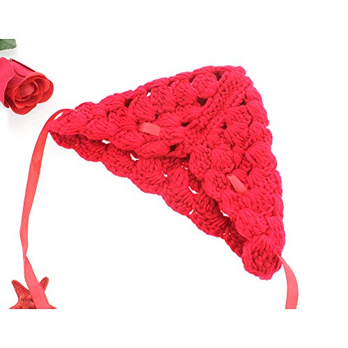 Pengyu- Gorro de punto con diseño de flores para bebé