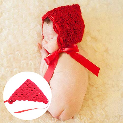 Pengyu- Gorro de punto con diseño de flores para bebé