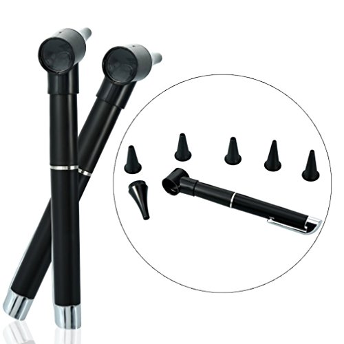 Penlight, 2 unids diagnóstico Penlight otoscopio cuidado del oído lente de aumento clínica linterna LED luz pluma