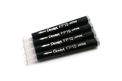 Pentel FP10 (FP10-A) Brush Pen Cartridge (Pigment Ink refills for PENTEL BRUSH PEN GFKP) - Black