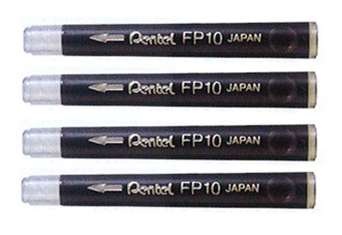 Pentel FP10 (FP10-A) Brush Pen Cartridge (Pigment Ink refills for PENTEL BRUSH PEN GFKP) - Black