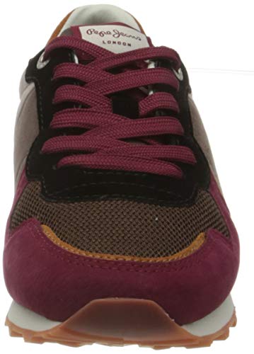 Pepe Jeans London Verona W Multi Zapatillas para Mujer , Rojo ( 286BURNT RED ) , 38 EU