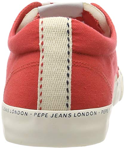 Pepe Jeans Traveller Basic Man, Zapatillas para Hombre, Rojo Red 255, 45 EU