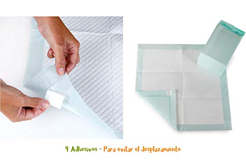 Peppo and Pets -50 empapadores para Entrenar Cachorros - 6 Capas - Súper absorbentes- 60 cm x 60 cm- Secado rápido