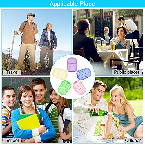 PERFETSELL 200 Pcs Jabones en Papel Desechables Jabon Laminas Jabon Manos Papel Tabletas de Jabón Desechable Jabón de Viaje Láminas de Jabón Manos Jabón de Papel para Baños, Viajes, Al Aire Libre
