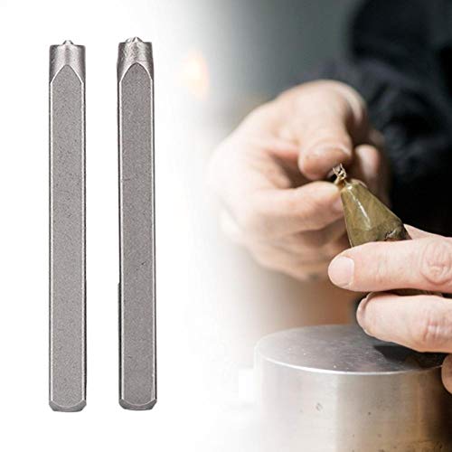 Perforadora de Acero al Carbono, Alfabeto / 1-9 Números Perforación Sello de Metal Orificio de perforación Herramienta de Conjunto de perforación Conjunto de perforación (Impresión Digital 2mm.)