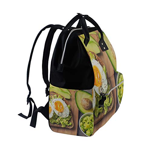 Perfumado y atractivo aguacate Bolsas de pañales de gran capacidad Mamá Mochila Múltiples funciones Bolso de lactancia Bolso de mano para niños Cuidado del bebé Viajes Mujeres diarias