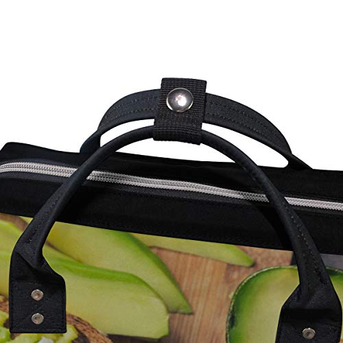 Perfumado y atractivo aguacate Bolsas de pañales de gran capacidad Mamá Mochila Múltiples funciones Bolso de lactancia Bolso de mano para niños Cuidado del bebé Viajes Mujeres diarias