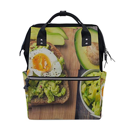 Perfumado y atractivo aguacate Bolsas de pañales de gran capacidad Mamá Mochila Múltiples funciones Bolso de lactancia Bolso de mano para niños Cuidado del bebé Viajes Mujeres diarias