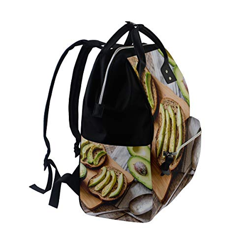 Perfumado y atractivo aguacate Bolsas de pañales de gran capacidad Mamá Mochila Múltiples funciones Bolso de lactancia Bolso de mano para niños Cuidado del bebé Viajes Mujeres diarias