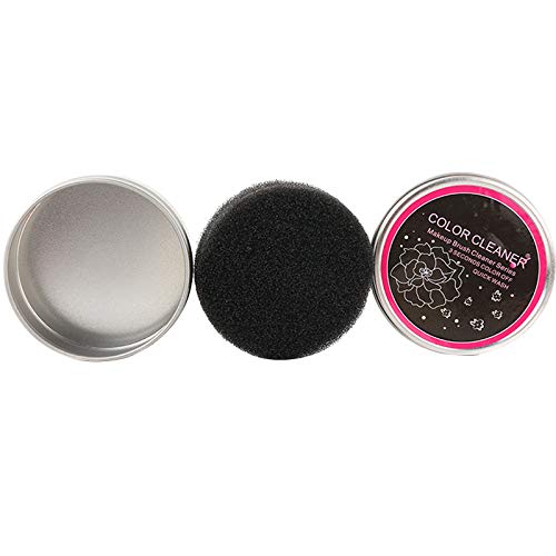 Pergrate Brocha para Maquillaje Esponja Limpiador Removedor Sombra de Ojos Colorete Polvo Seco Limpiar Caja