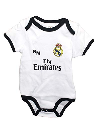 Personalizador Set 2 Body Real Madrid Niños - Producto Oficial - Temporada 2018/2019 (6 Meses)