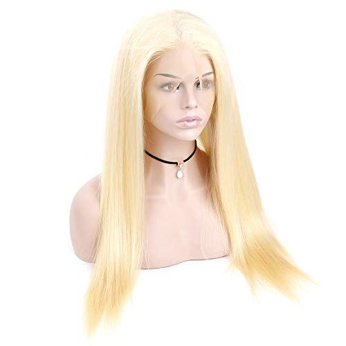 Peruano 613 Rubio Encaje frente peluca recta miel rubia del pelo humano Pelucas para las mujeres pre arrancado con el pelo del bebé 150% densidad 13x4 rubio Queen Plus pelo