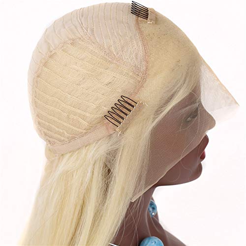 Peruano 613 Rubio Encaje frente peluca recta miel rubia del pelo humano Pelucas para las mujeres pre arrancado con el pelo del bebé 150% densidad 13x4 rubio Queen Plus pelo