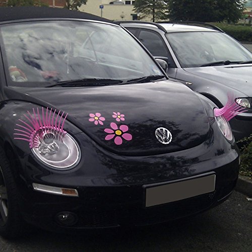 Pestañas para coche (par de 2 pestañas). – Banda de goma larga duradera (marca 3 m), alta calidad.