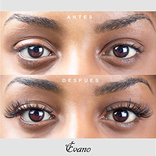 Pestañas postizas naturales de pelo natural 3D extensiones de pestaña con acabado real totalmente reutilizables sin necesidad de pegamento, múltiples diseños. Evano (SK019)