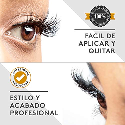 Pestañas postizas naturales de pelo natural 3D extensiones de pestaña con acabado real totalmente reutilizables sin necesidad de pegamento, múltiples diseños. Evano (SK019)