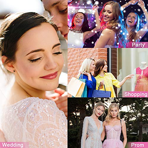 Pestañas Postizas, Sporgo 5 Pair 3D Pestañas Postizas Negras Aspecto Natural Pestañas Largas Pestañas Postizas Reutilizables Invisibles Puras Hechas a Mano Pestañas 3D Para el Trabajo Fiesta de Citas