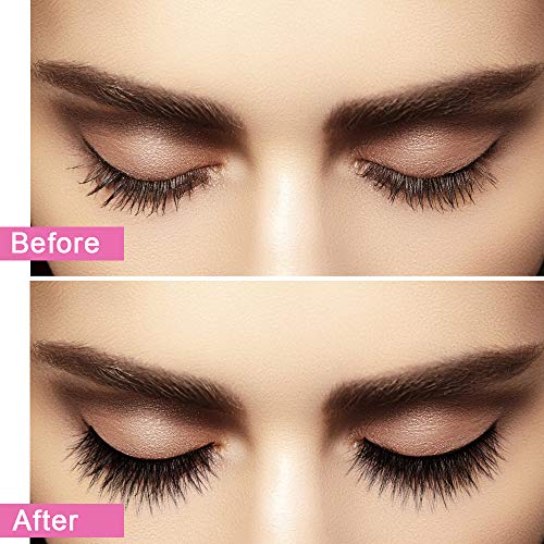 Pestañas Postizas, Sporgo 5 Pair 3D Pestañas Postizas Negras Aspecto Natural Pestañas Largas Pestañas Postizas Reutilizables Invisibles Puras Hechas a Mano Pestañas 3D Para el Trabajo Fiesta de Citas