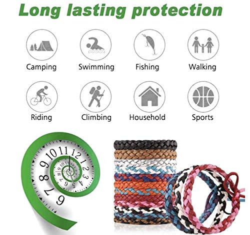 Pestects – 12 unidades de repelentes de mosquitos naturales de piel ajustable sin Deet para adultos y niños, dura hasta 300 horas, resistente al agua (pulsera repelente de mosquitos)