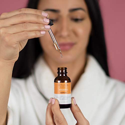 Petunia Skincare Vitamin C Serum for Face 20% with Hyaluronic Acid and Ferulic Acid, Anti Aging Collagen Booster, Natural Organic Skin Care for Acne Scars, Wrinkles, Fades Dark, Age Spot, Sun Damage