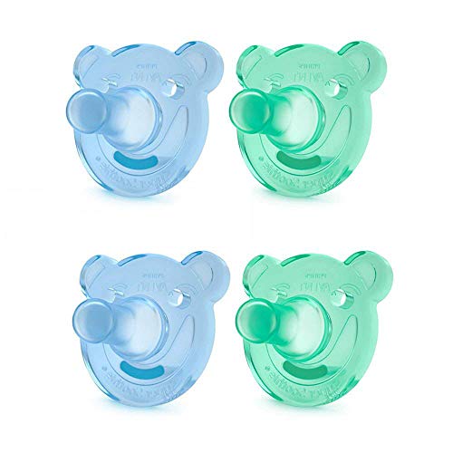 Philips Avent Soothie - Chupete (a partir de 3 meses, talla Soothie - Juego de moldes para dulces (4 unidades), diseño de ositos