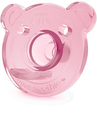 Philips Avent Soothie - Pack de 2 Chupetes calmantes de silicona médica, sin BPA, 3 meses, niña, color morado y rosa