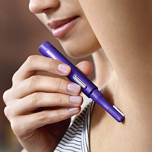 Philips BRP500/00 Satinelle Essential - Minidepiladora para zonas sensibles con recortador de precisión para correcciones finas