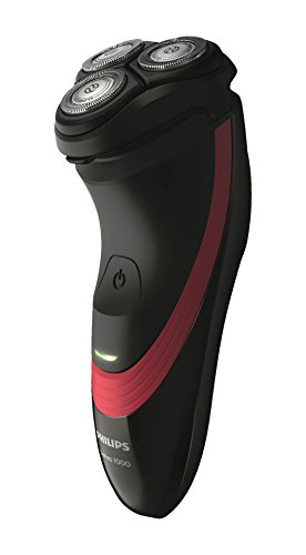 Philips S1310/04, Afeitadora Electrica con Sistema Close Out, Recarcable y Ergonómico, Negro y Rojo
