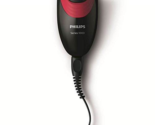 Philips S1310/04, Afeitadora Electrica con Sistema Close Out, Recarcable y Ergonómico, Negro y Rojo