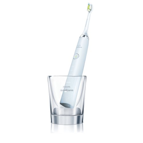 Philips Sonicare DiamondClean HX9332/04 - Cepillo de dientes eléctrico recargable, 5 Modos, 2 Cabezales, Vaso Cargador y Estuche Cargador de Viaje, Color Blanco