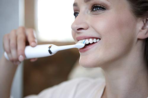 Philips Sonicare DiamondClean HX9332/04 - Cepillo de dientes eléctrico recargable, 5 Modos, 2 Cabezales, Vaso Cargador y Estuche Cargador de Viaje, Color Blanco