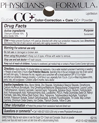 Physicians Formula Super Cc Compact Cream Spf 30 Light