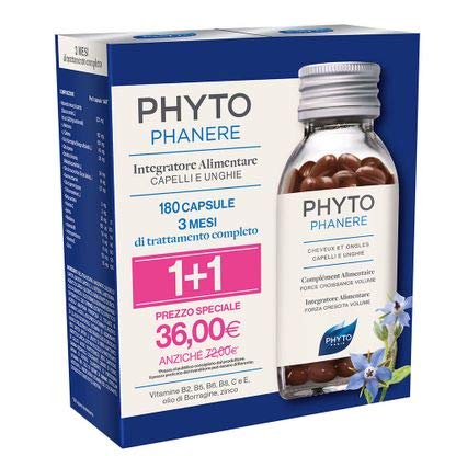 Phyto Phytophanere Food Supplement Cabello y Uñas 90 + 90 Cápsulas