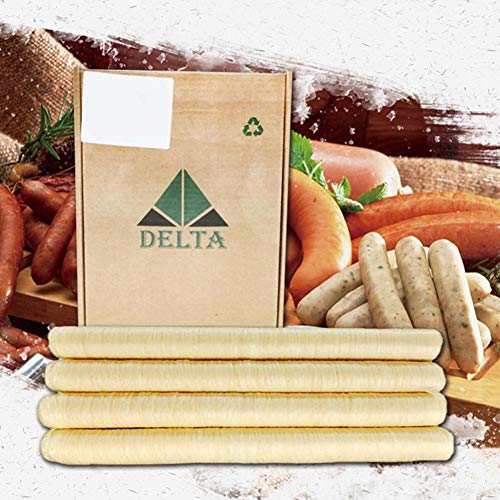 Piel De Tripa De Salchicha,Salchicha De Jamón, Salchicha Seca Asada con Cubierta De Colágeno, Salchicha para Perritos Calientes para La Fabricación De Embutidos Caseros,14mx20mm