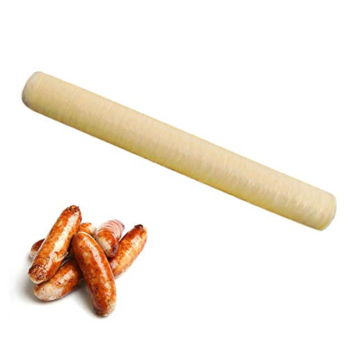 Piel De Tripa De Salchicha,Salchicha De Jamón, Salchicha Seca Asada con Cubierta De Colágeno, Salchicha para Perritos Calientes para La Fabricación De Embutidos Caseros,14mx20mm