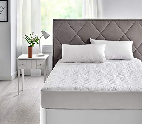 Pikolin Home - Cubre colchón acolchado, antialérgico (antiácaros, bacterias y moho), impermeable, 135x190/200cm-Cama 135(Todas las medidas)