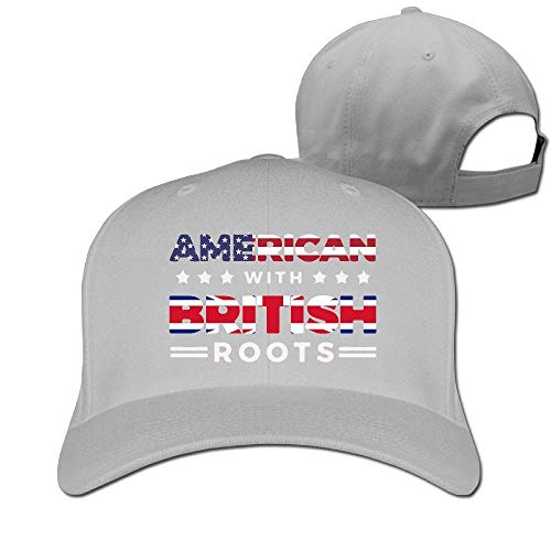 Pimkly Unisexo Sombreros/Gorras de béisbol, American with British Roots Cotton Pure Color Baseball Cap Classic Adjustable Visor Hat