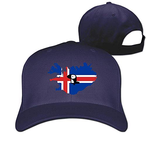 Pimkly Unisexo Sombreros/Gorras de béisbol, Cute Iceland Puffin Cotton Pure Color Baseball Cap Classic Adjustable Plain Hat