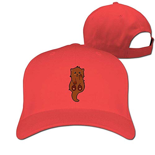 Pimkly Unisexo Sombreros/Gorras de béisbol, Cute Sea Otter Cotton Pure Color Baseball Cap Classic Adjustable Dad Hat