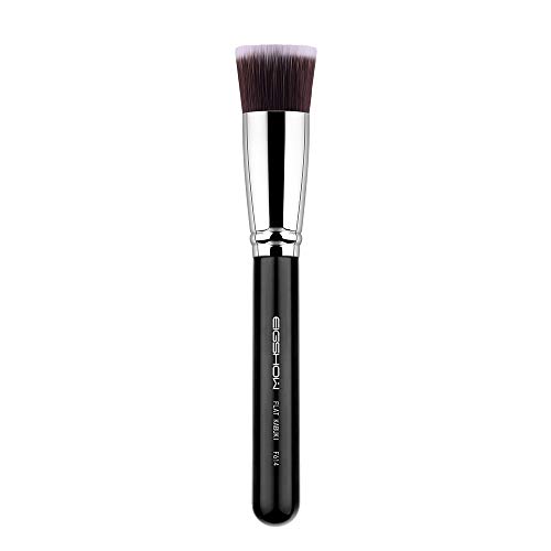 Pincel de maquillaje EIGSHOW con punta plana – Kabuki para polvo mineral, imprimación líquida, aplicación de base, corrector, blando, cepillo suave para la cara